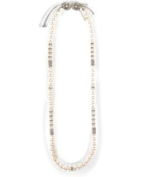 Alessandra Rich - Crystal-Embellished Faux-Pearl Necklace - Lyst