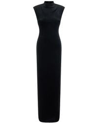 Ralph Lauren - Velvet-Effect Cowl-Neck Maxi Dress - Lyst