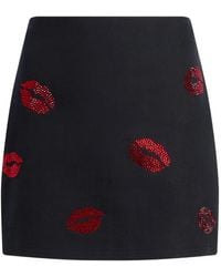 Cinq À Sept - Embellished Denim Mini Skirt - Lyst
