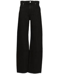Isabel Marant - Logo-Patch Wide-Leg Jeans - Lyst