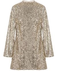Jonathan Simkhai - Opal Sequin Long-Sleeve Mini Dress - Lyst