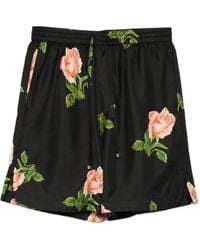 Nanushka - Anish Rose-Print Drawstring Shorts - Lyst