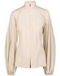 Thelatest - Top Met Ballonmouwen En Trechterhals - Lyst