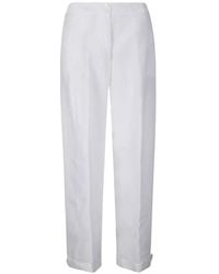 #MSM - Straight-Leg Linen Trousers - Lyst