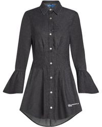 KARL LAGERFELD - Bell-Sleeve Denim Dress - Lyst