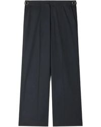 Sandro - Wide-Leg Wool Trousers With Buckles - Lyst