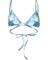 Jonathan Simkhai - Watercolour-Print Triangle Bikini Top - Lyst