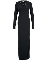 CASABLANCA - Jewellery-Embellished Ribbed Maxi Dress - Lyst