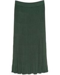 Zimmermann - Ribbed-pleated Midi Skirt - Lyst