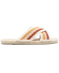 Castañer - Crossover-Strap Raffia Espadrilles - Lyst