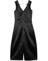 Noir Kei Ninomiya - Sleeveless Satin Jumpsuit - Lyst
