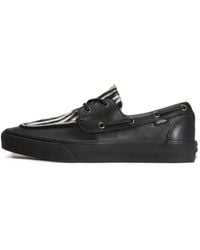 Vans - Zebra-Print Leather Boat Shoes - Lyst