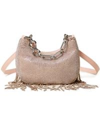 Twinset - Mini Croissant Shopper Met Franje - Lyst