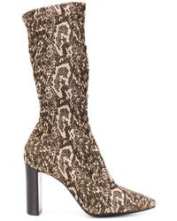 Saint Laurent - Stoff stiefeletten - Lyst