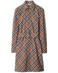 Burberry - チェック シャツドレス - Lyst