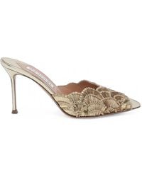 Aquazzura - Ce Soir Sequin-Embellished Sandals - Lyst