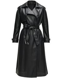 Karl Lagerfeld - Belted Double-Breasted Trench Coat - Lyst