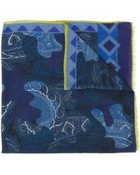 Etro Schal mit Print - Blau