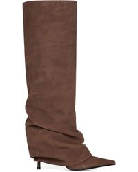 Le Silla - 85 Mm Draped-Cuff Leather Boots - Lyst