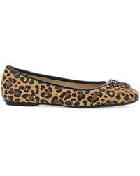 Pinko - Leopard-Print Ballerina Flats - Lyst