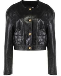 Halfboy - Buttonned Leather Jacket - Lyst