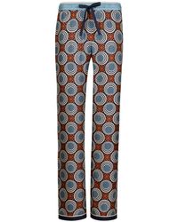 Dolce & Gabbana - Geometric-print Silk Pijama Trousers - Lyst