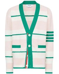Thom Browne - Seed Stitch 4-Bar Cardigan - Lyst