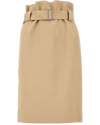 MSGM - Jupe Crayon À Taille Ceinturée - Lyst