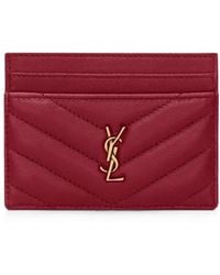 Saint Laurent - Cassandre Quilted Card Holder - Lyst