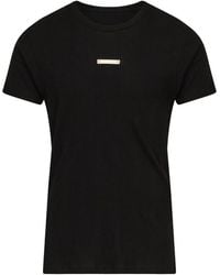 Maison Margiela - Minimalist T-Shirt With Signature Four-Stitch Logo - Lyst