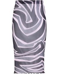 PUCCI - Mesh-Rock mit Wirbel-Print - Lyst