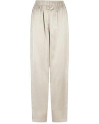 Giorgio Armani - Elasticated Satin Trousers - Lyst