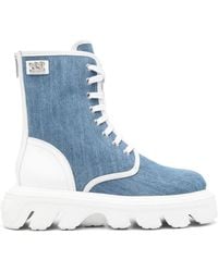 Casadei - Generation C Denim Boots - Lyst