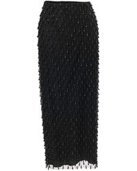 Carolina Herrera - Crystal-Embroidered Pencil Skirt - Lyst