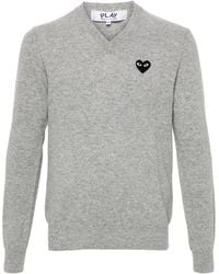 COMME DES GARÇONS PLAY - Maglione Con Effetto Mélange - Lyst
