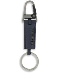 Piquadro - Carabiner Leather Keyring - Lyst