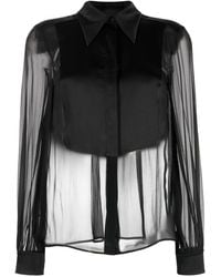 Alberta Ferretti - Long-sleeves Silk Shirt - Lyst