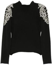 Circus Hotel - Crystal-Embellished Cut-Out Sweater - Lyst