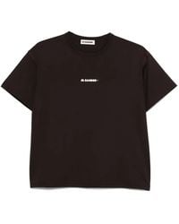 Jil Sander - Boxy-Fit T-Shirt With Centered Logo Print - Lyst