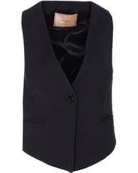 Twinset - V-Neck Buttoned Waistcoat - Lyst