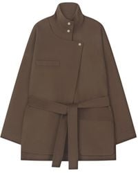 Aeron - Manteau Ceinturé Alistair À Col Cheminée - Lyst