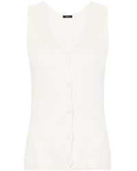 JOSEPH - Ribbed Linen-Blend Vest - Lyst
