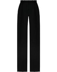 Saint Laurent - Wollen Broek Met Geplooide Voorkant - Lyst