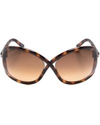 Tom Ford - Bettina Tortoiseshell Butterfly-Frame Sunglasses - Lyst