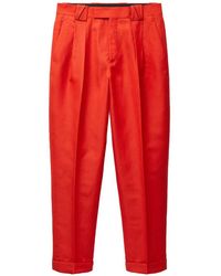 Versace - Wool-Linen Formal Trousers - Lyst