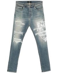 Amiri - Ripped Print Jeans - Lyst
