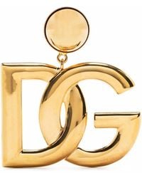Dolce & Gabbana - Mini Logo Earrings - Lyst