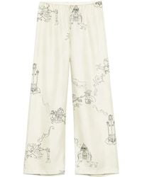 Nanushka - Satin Straight Trousers - Lyst