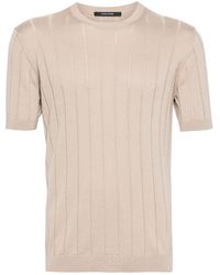 Tagliatore - Kirk Wide-ribbed Polo Shirt - Lyst