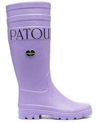 Patou - X Le Chameau Logo Print Rain Boots - Lyst
